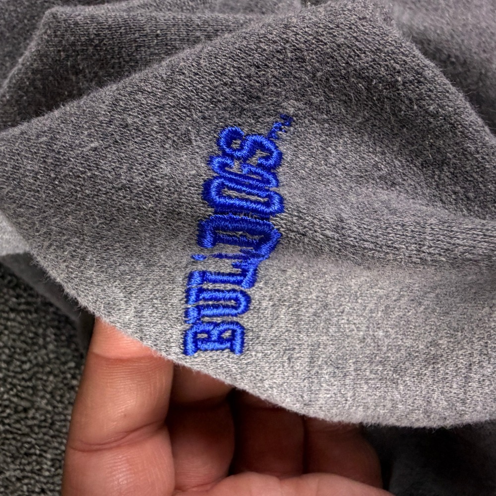 Drake Hoodie Unisex L Grey Missouri Valley NCAA Bulldogs Old Varsity Brand EUC - Picture 7 of 8